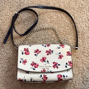 kate spade Cream Floral Crossbody with Pink & Navy Accents